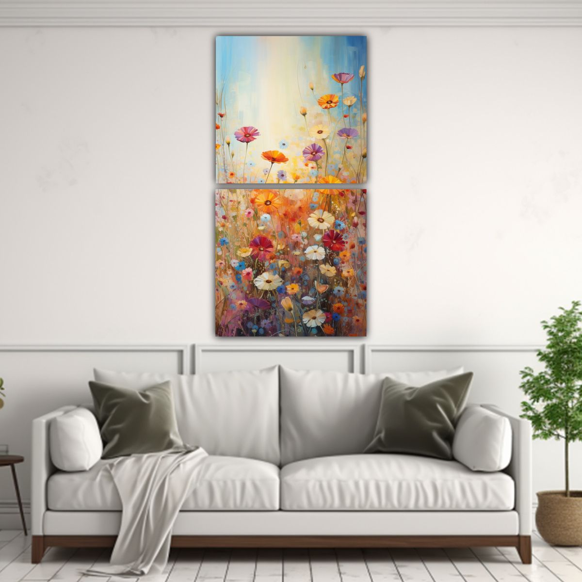 GENERICO - Pinturas Decorativas Abstractas De Pradera Soleada 80x160 Cm
