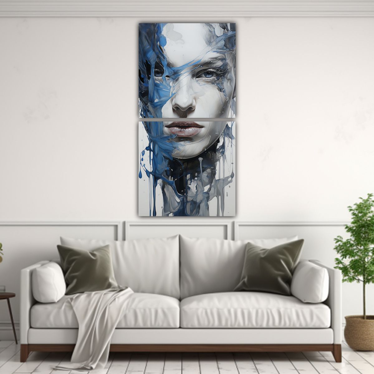 GENERICO - Cuadros Fotografía Innovador Contornos Faciales 80x160 Cm