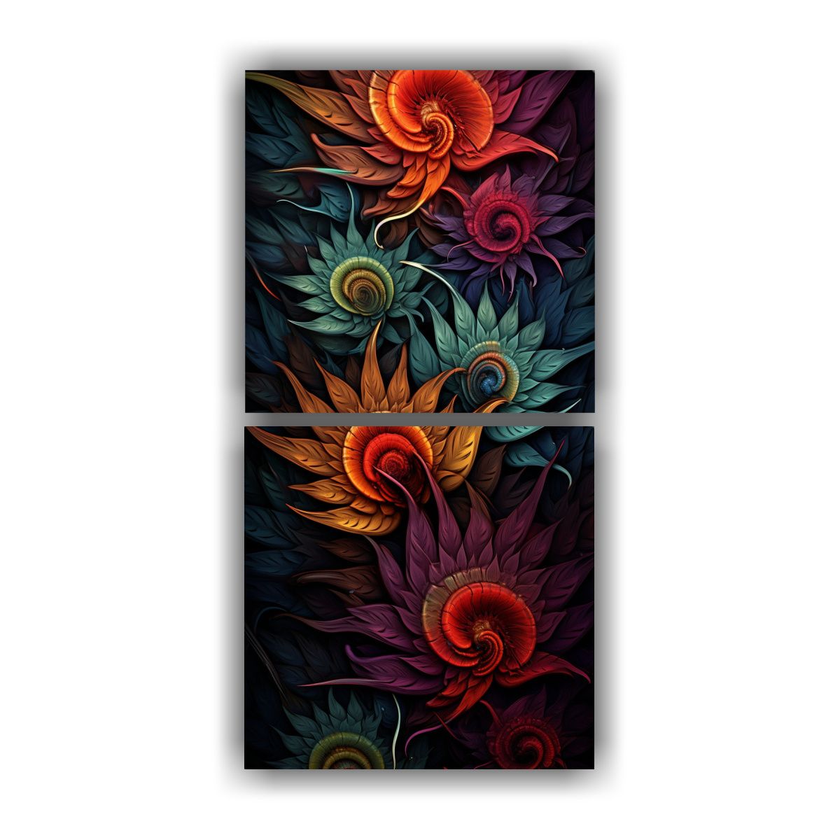 GENERICO - Cuadros Fantasía Fractales Naturaleza En 80x160 Cm