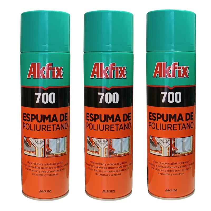 AKFIX - Pack x3 Espuma Expansiva Poliuretano Akfix 700 500ml