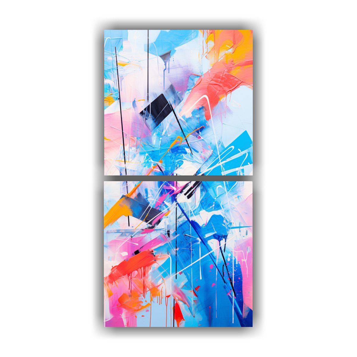 GENERICO - Composiciones Majestuosas Fusión Abstracta De 70x140 Cm