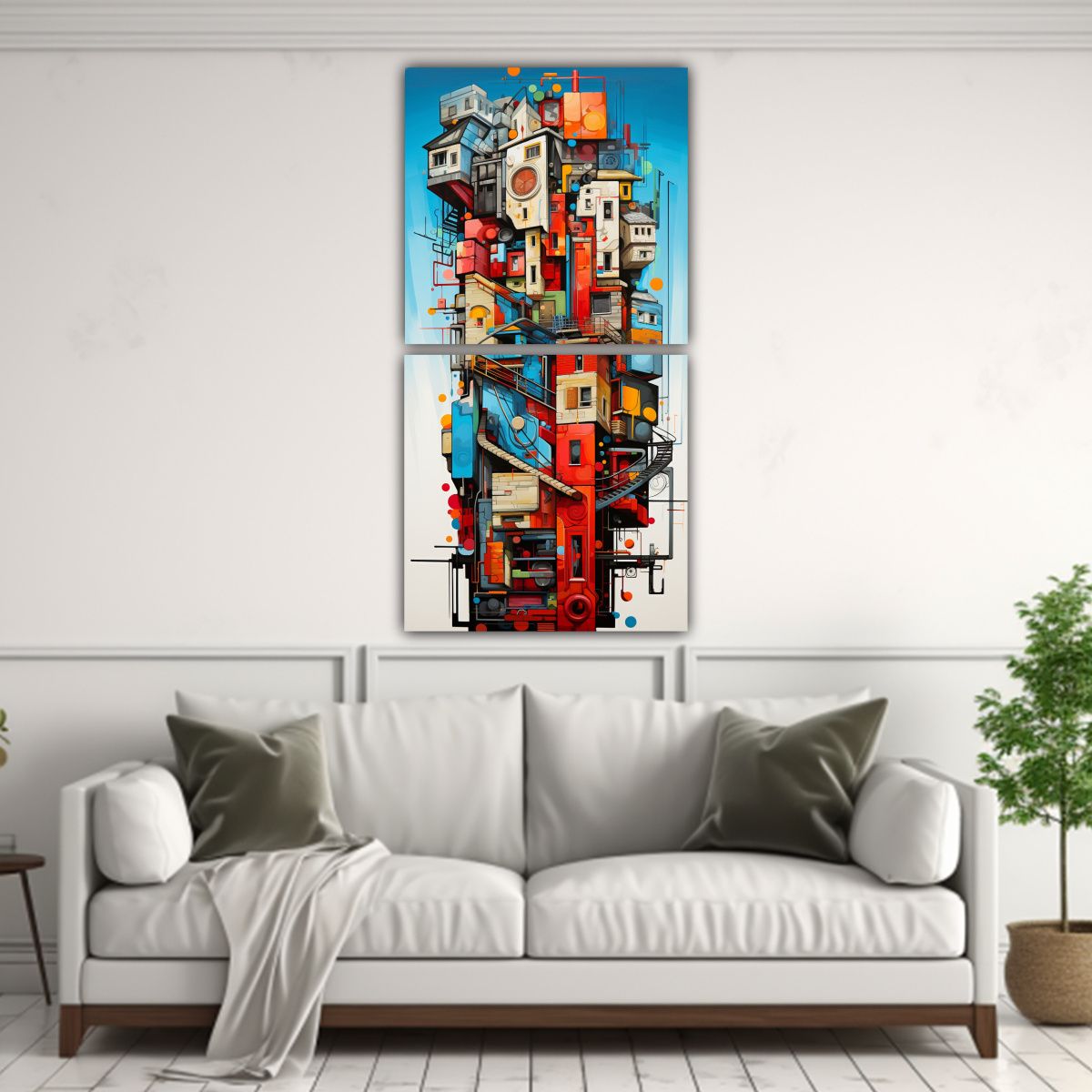 GENERICO - Pinturas Decorativas Abstractas Fusionando 70x140 Cm