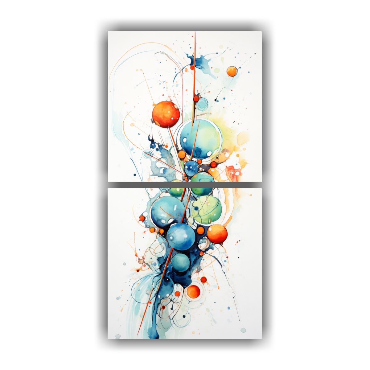 GENERICO - Pinturas Decorativas Con Salpicaduras Abstractas 70x140 Cm