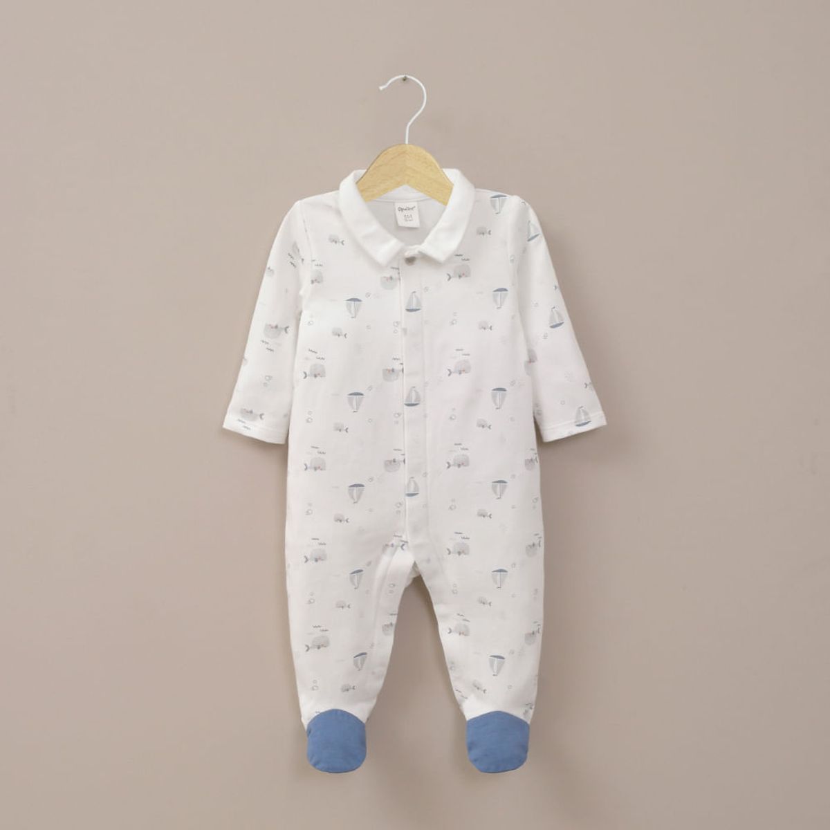OPALINE - Osito blanco estampado de bebé niño