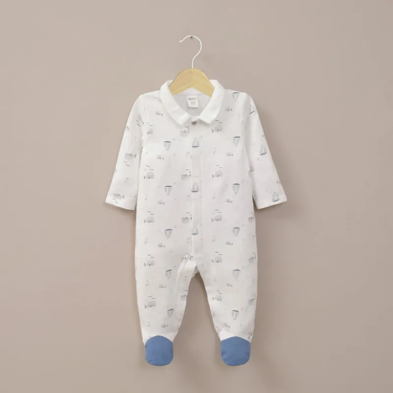 OPALINE - Osito blanco estampado de bebé niño