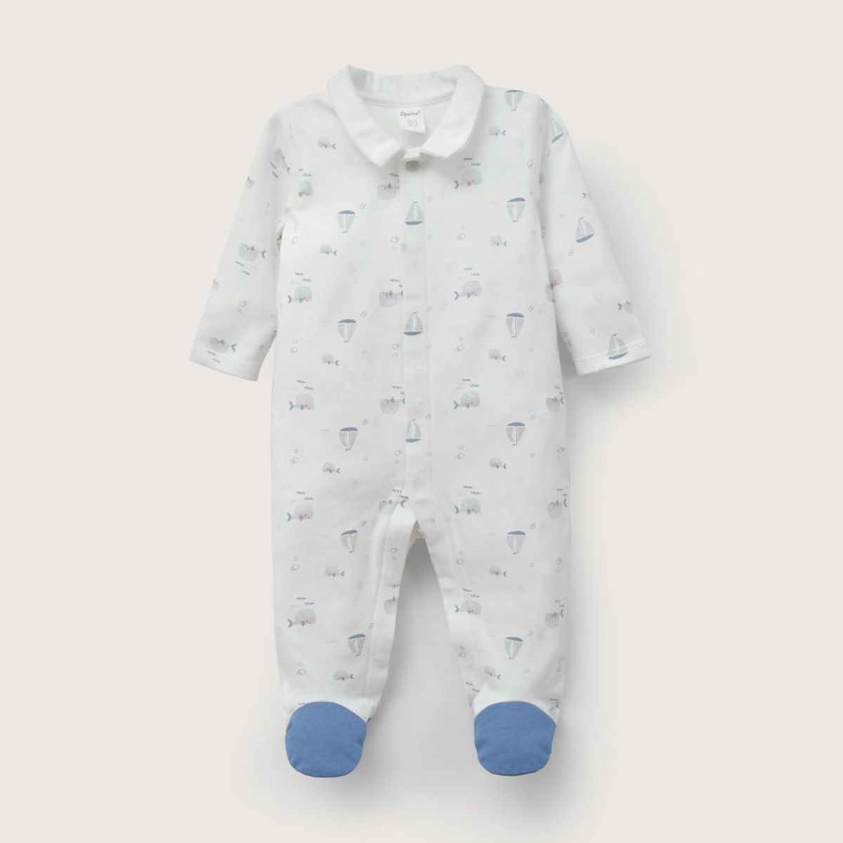 OPALINE - Osito blanco estampado de bebé niño