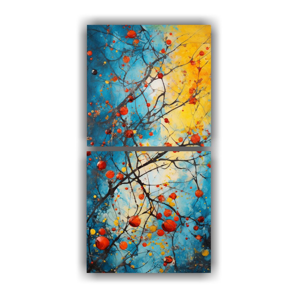 GENERICO - Arte Espectacular Estilo Jackson Pollock Con 70x140 Cm