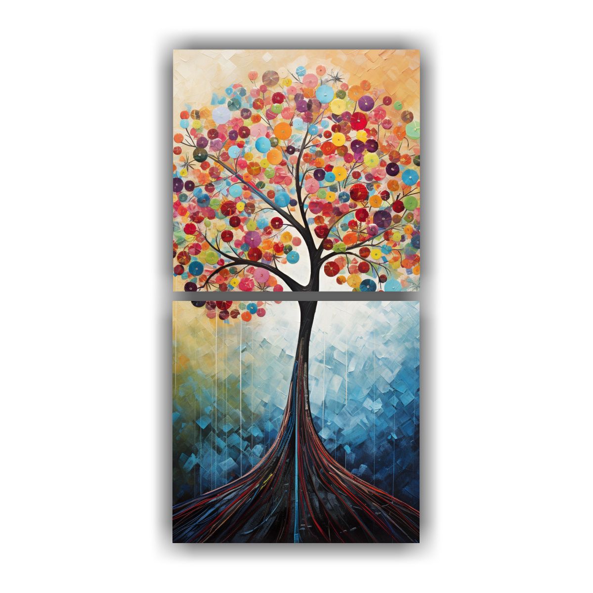 GENERICO - Pinturas Decorativas Dos Cuadros Sensibilidad 80x160 Cm