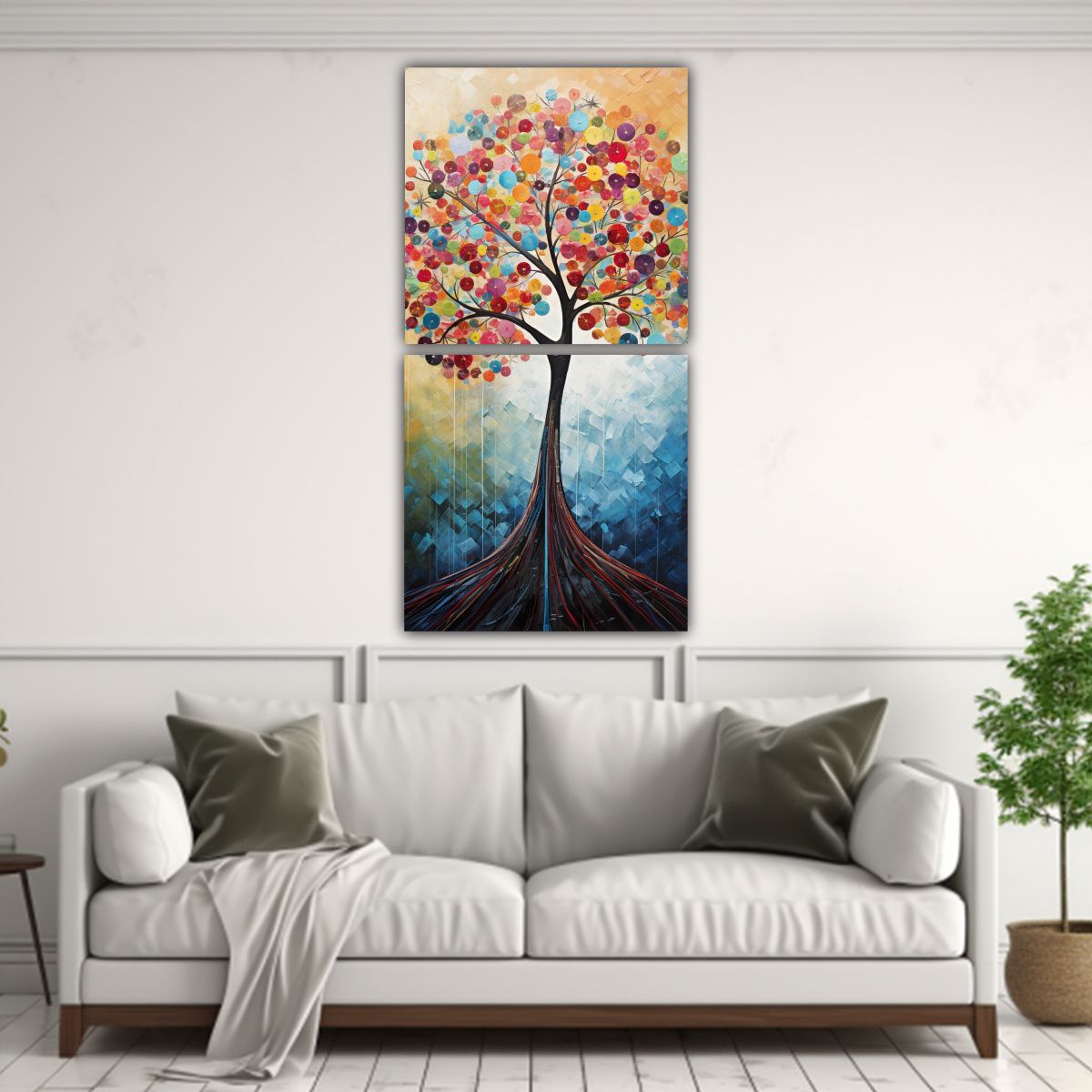 GENERICO - Pinturas Decorativas Dos Cuadros Sensibilidad 80x160 Cm