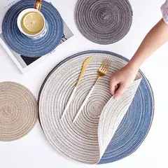 OKAY - Set De 6 Individuales Redondos Trenzados 38cm