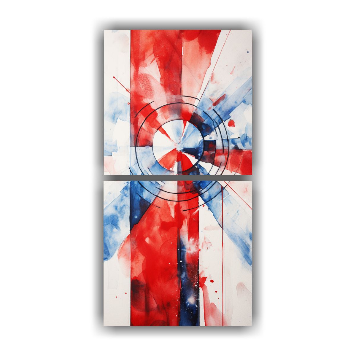 GENERICO - Pintura Abstracta De La Bandera Noruega En Alta 80x160 Cm