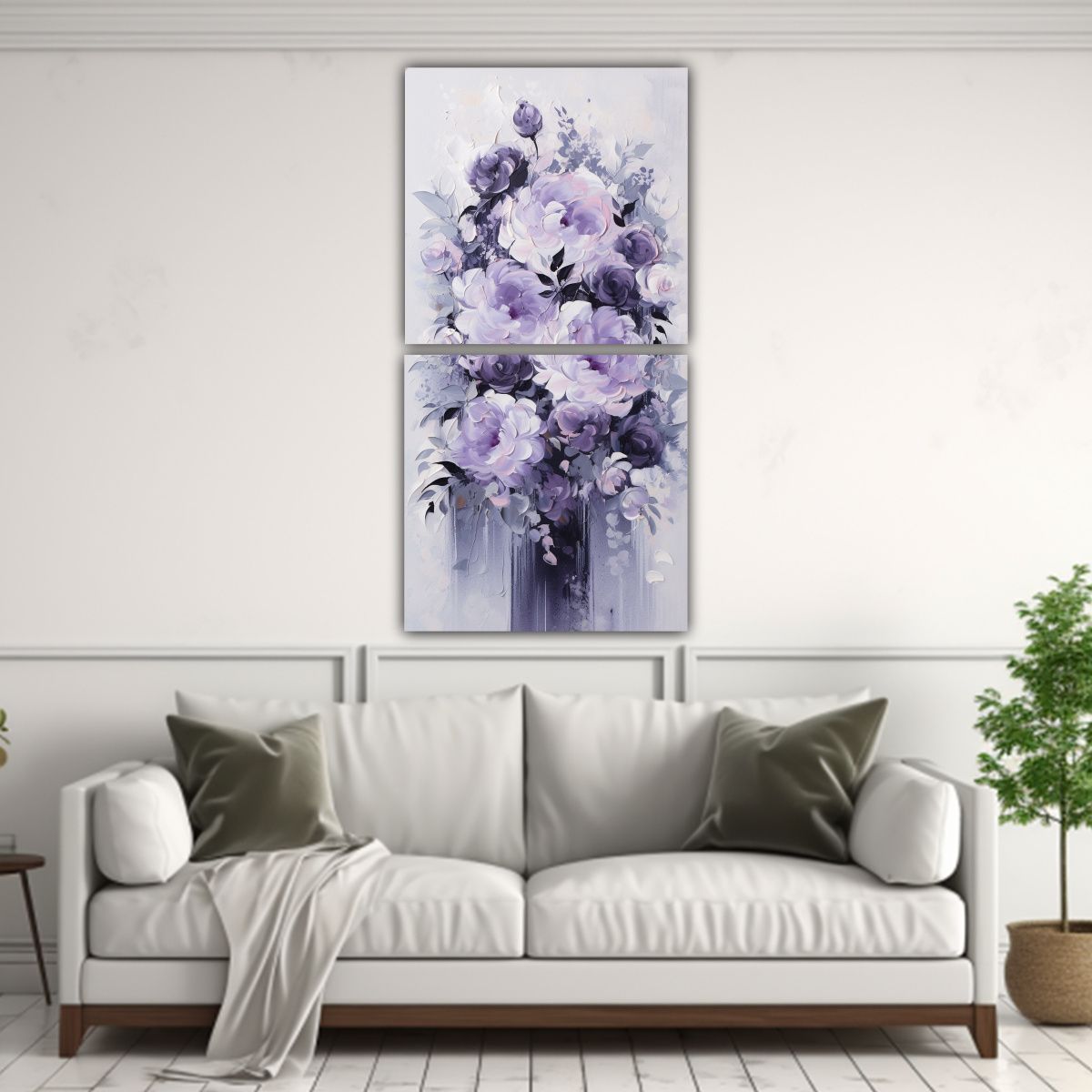 GENERICO - Pintura En Tela De Lona Llamativa Con Flores En 80x160 Cm