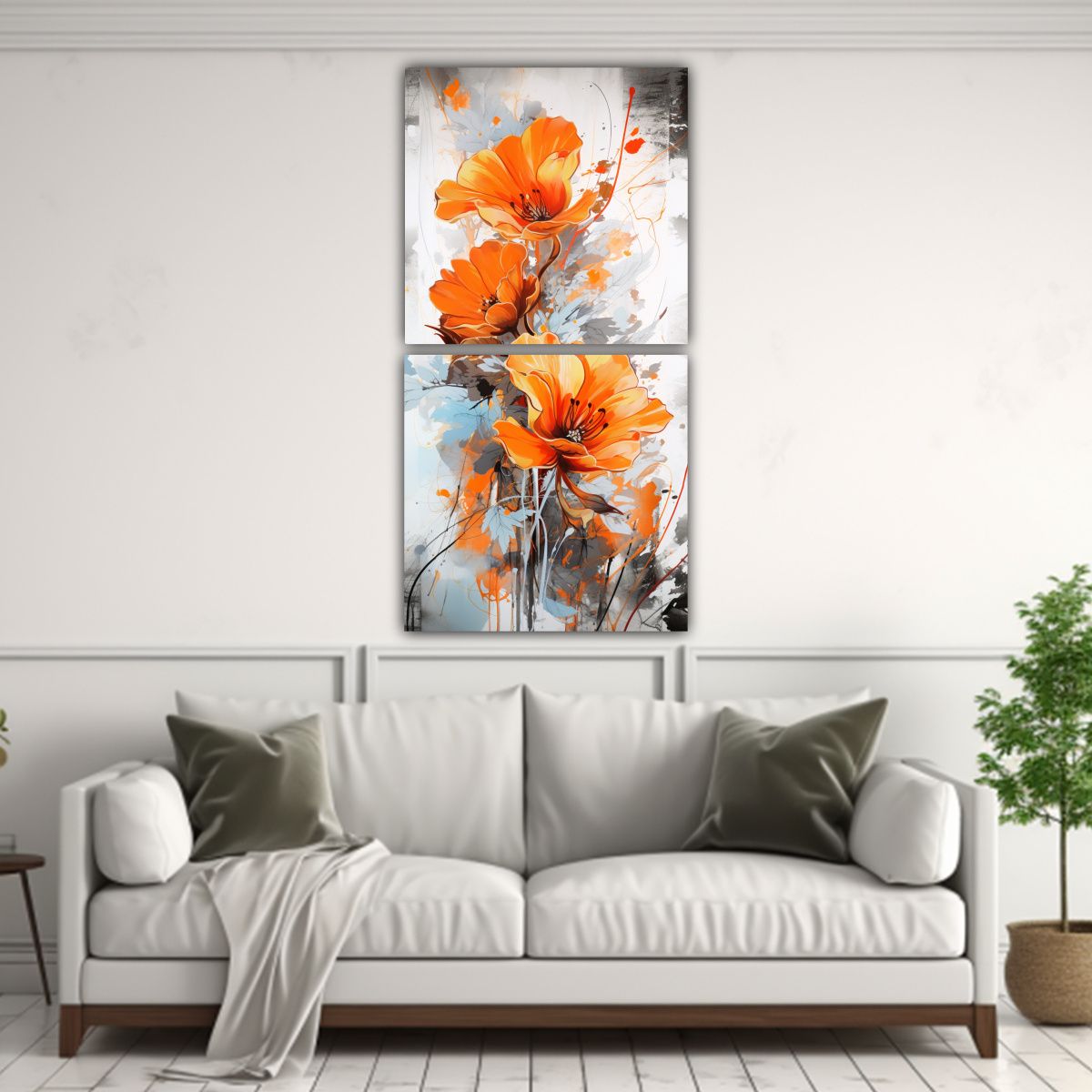 GENERICO - Cuadro Decorativo Estilo Medio Pincel Atmosfera 80x160 Cm