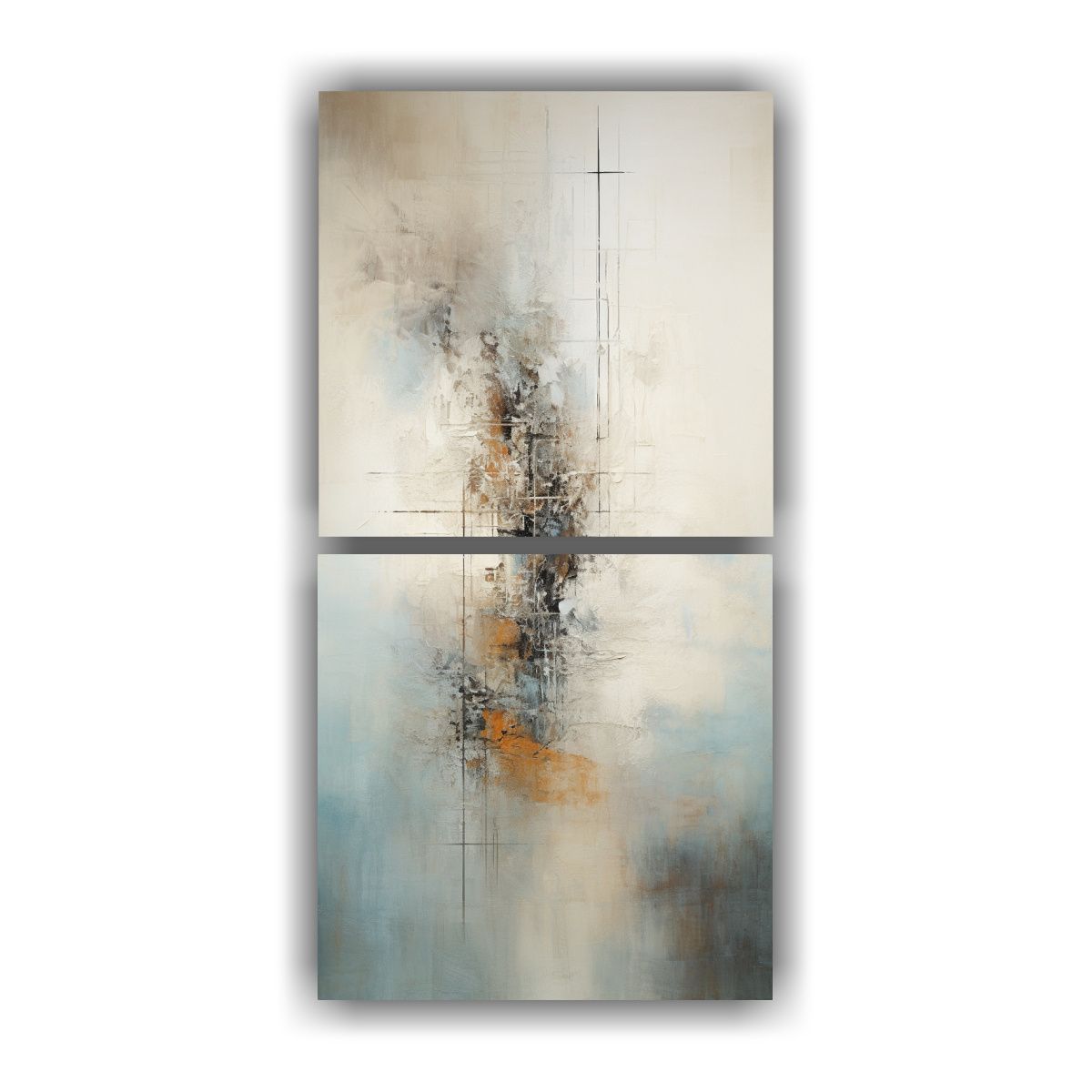 GENERICO - Cuadros Abstractos Modernos Rectangulares Para 80x160 Cm