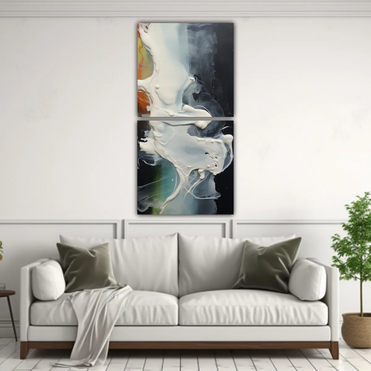 GENERICO - Dos Pinturas Decorativas De Alta Calidad Con 70x140 Cm