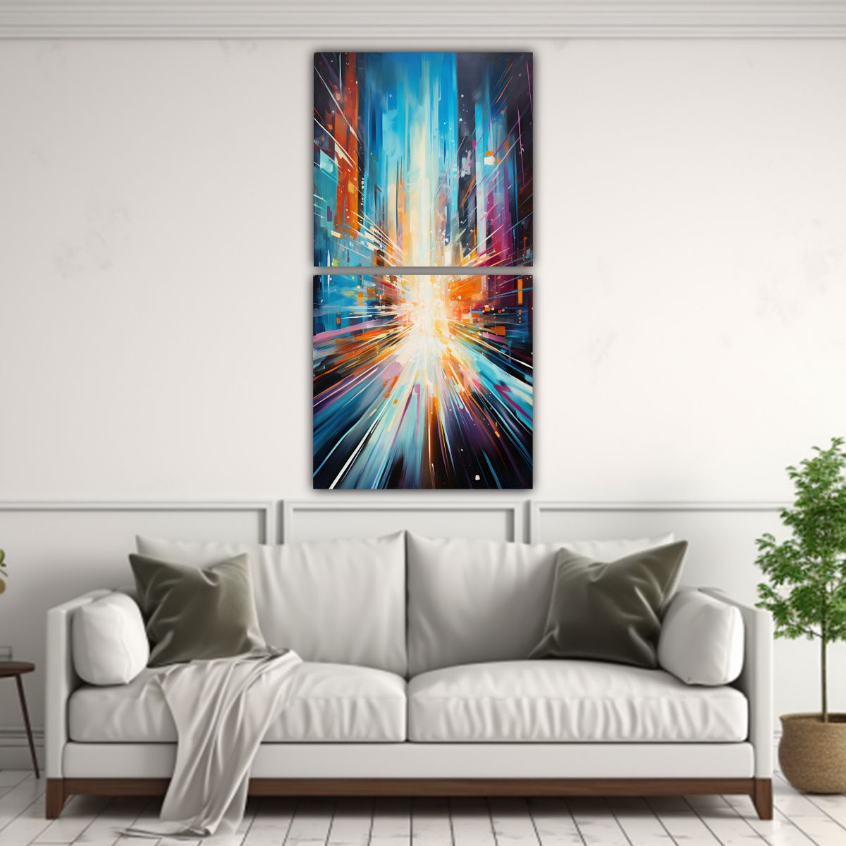 GENERICO - Pinturas Decorativas Abstractas De Tonos 80x160 Cm