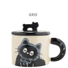 GENERICO - Taza Hermoso Vaso Dibujado Gato De Ceramica Caja De Regalo