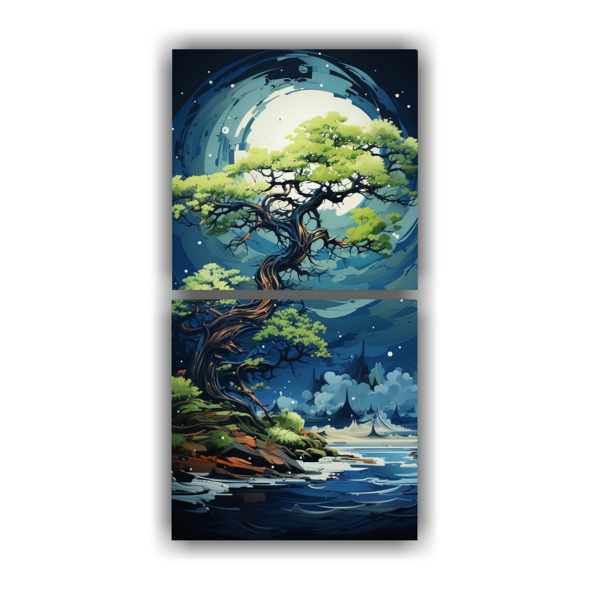 GENERICO - Obra Maestra Cuadros Vanguardia Scots Pine Tree 70x140 Cm
