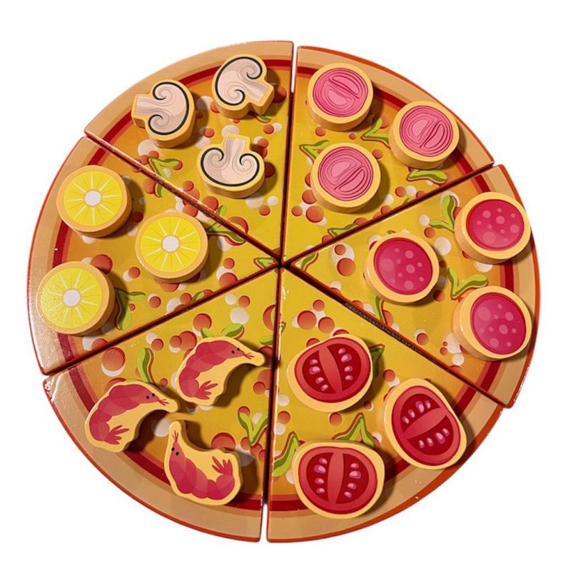 GENERICO - Pizza Armar Y Cortar Juguete Madera Didáctico
