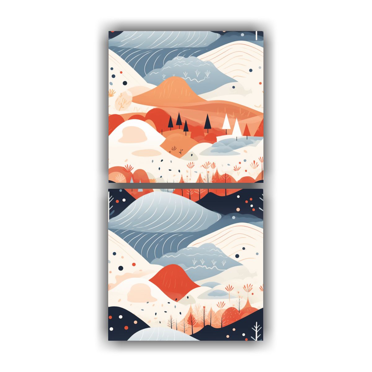 GENERICO - Paisajes Escandinavos Abstractos En Forma Lineal 80x160 Cm
