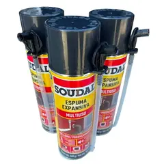 GENERICO - Pack x3 Espuma Expansiva Multiuso Soudal 500ml