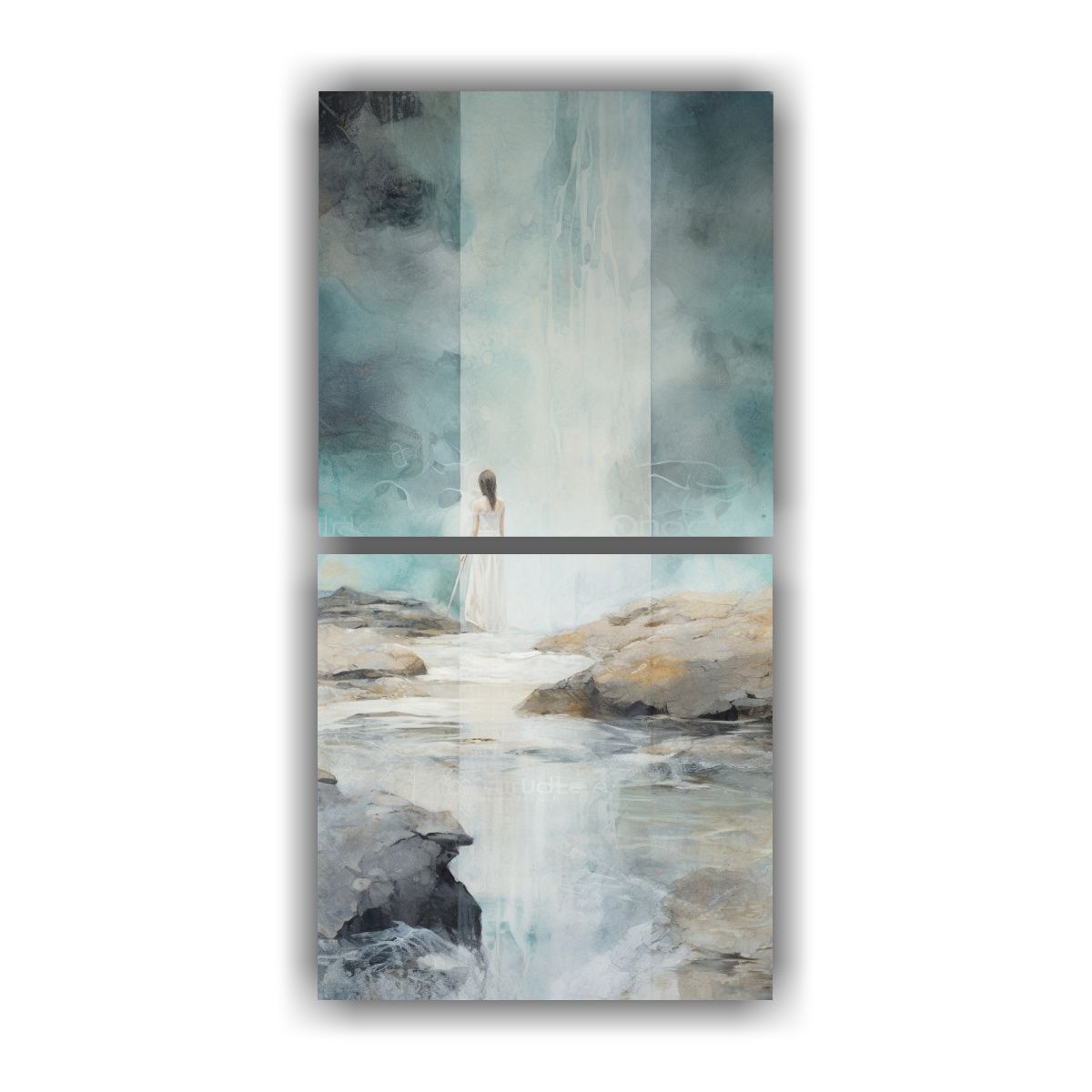 GENERICO - Pintura Original De Alta Calidad Con Acuarela 80x160 Cm