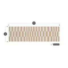 BAZHARS - ALFOMBRA PASILLO LANA 070X240 CM KILIM GALLE OP ART NW