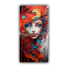 GENERICO - Pintura Taurina Abstracta Alegría Y Creatividad 70x140 Cm