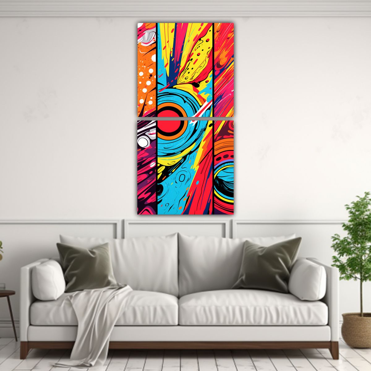GENERICO - Cuadros Decorativos Modernos Con Patrones 80x160 Cm