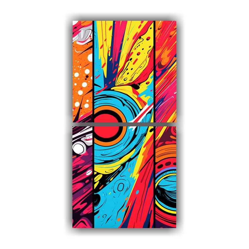 GENERICO - Cuadros Decorativos Modernos Con Patrones 70x140 Cm