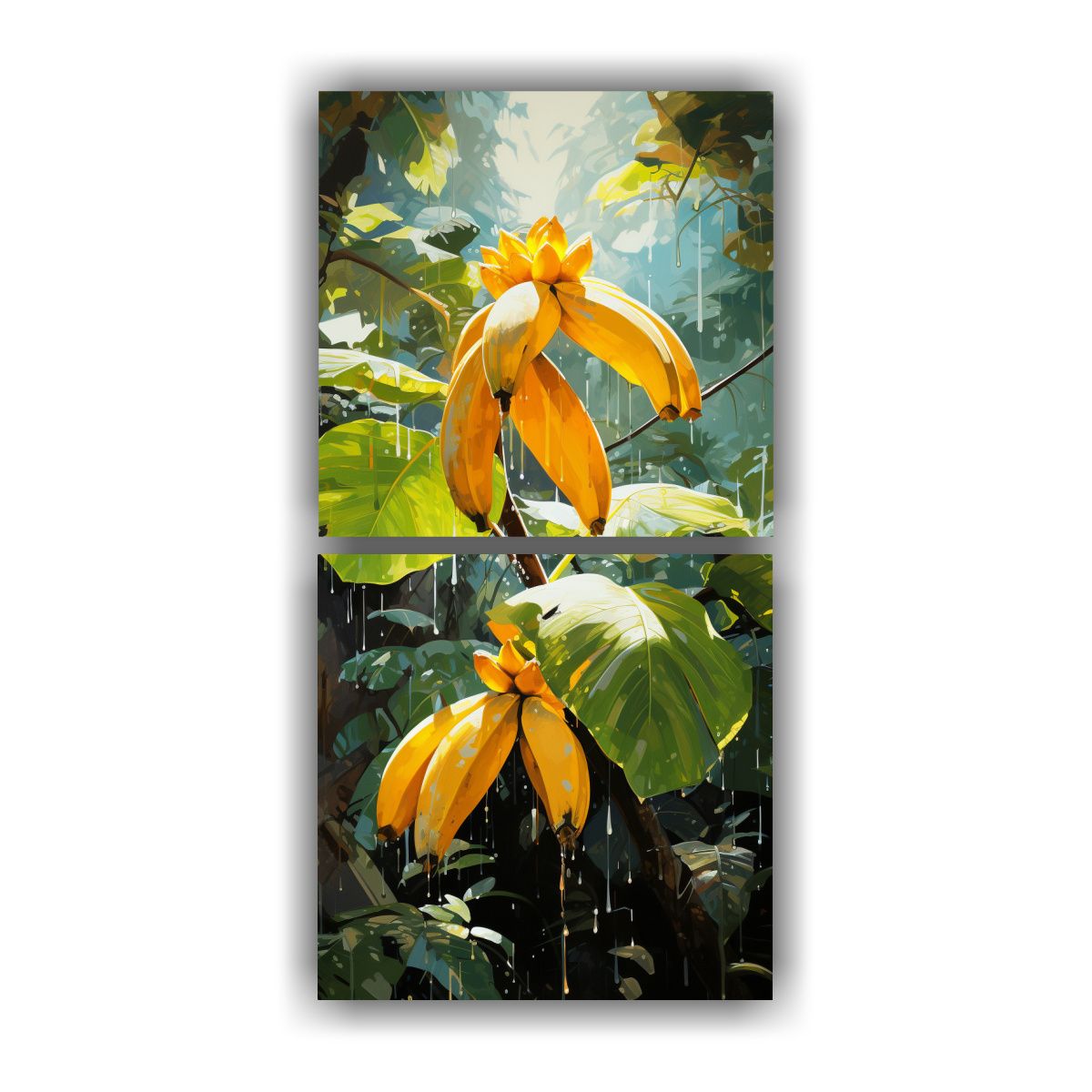 GENERICO - Pintura Abstracta Acuarela De árbol De Plátano 80x160 Cm