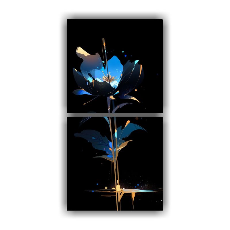 GENERICO - Composiciones Artísticas Black AND Blue Con 80x160 Cm