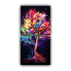 GENERICO - Pintura Acrílica En Bastidor De Dos Telas En 80x160 Cm