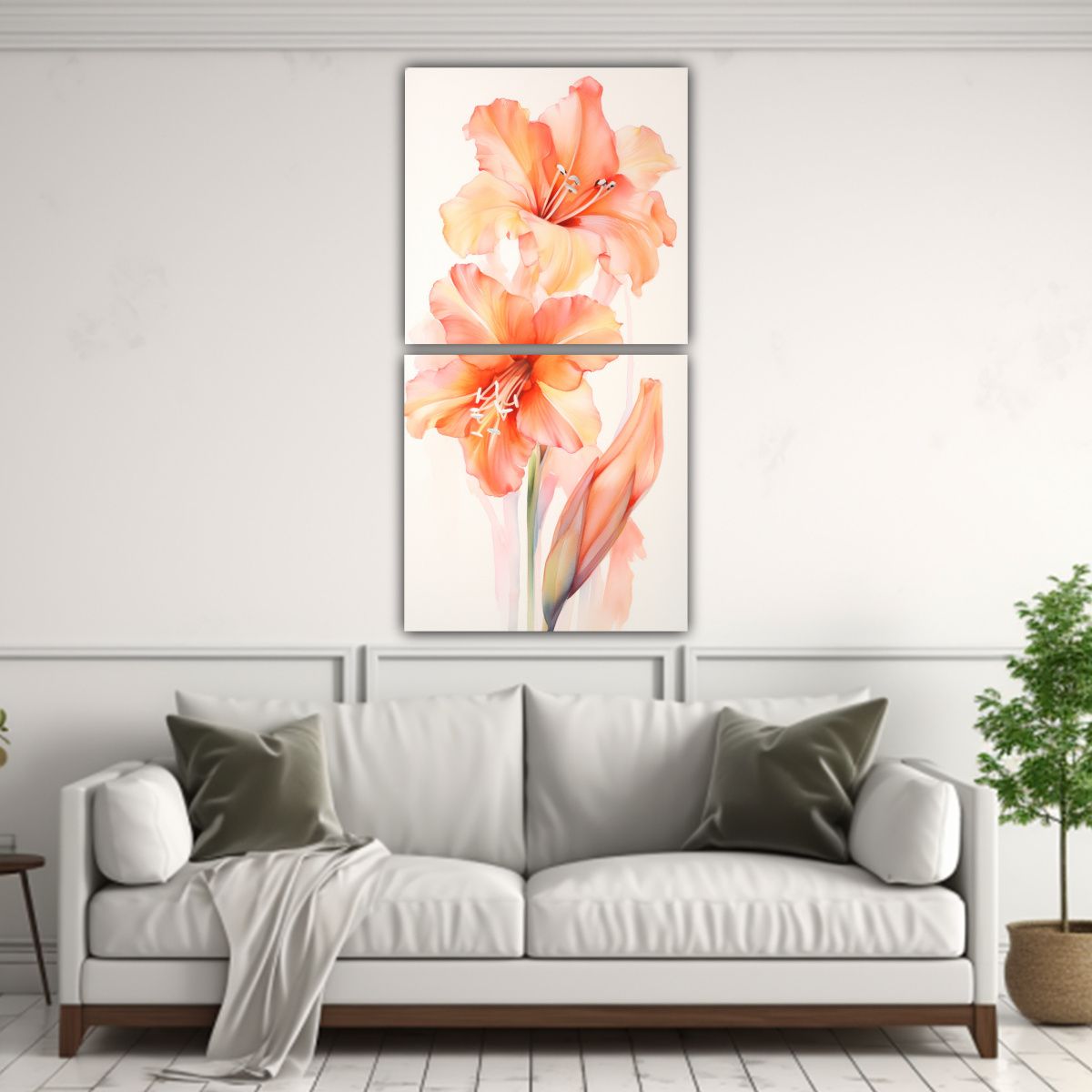 GENERICO - Pinturas Decorativas Juveniles Con Flores 80x160 Cm