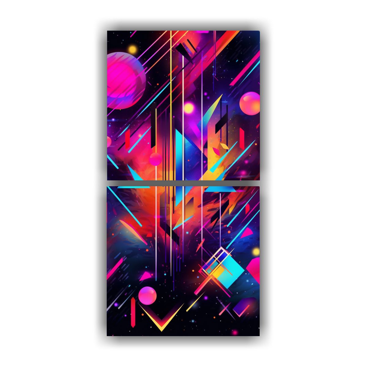 GENERICO - Díptico Moderno Luminosidad Abstracta Con 80x160 Cm