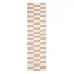 BAZHARS - Alfombra Pasillo Lana 070X300 cm KilimGalle Op Art