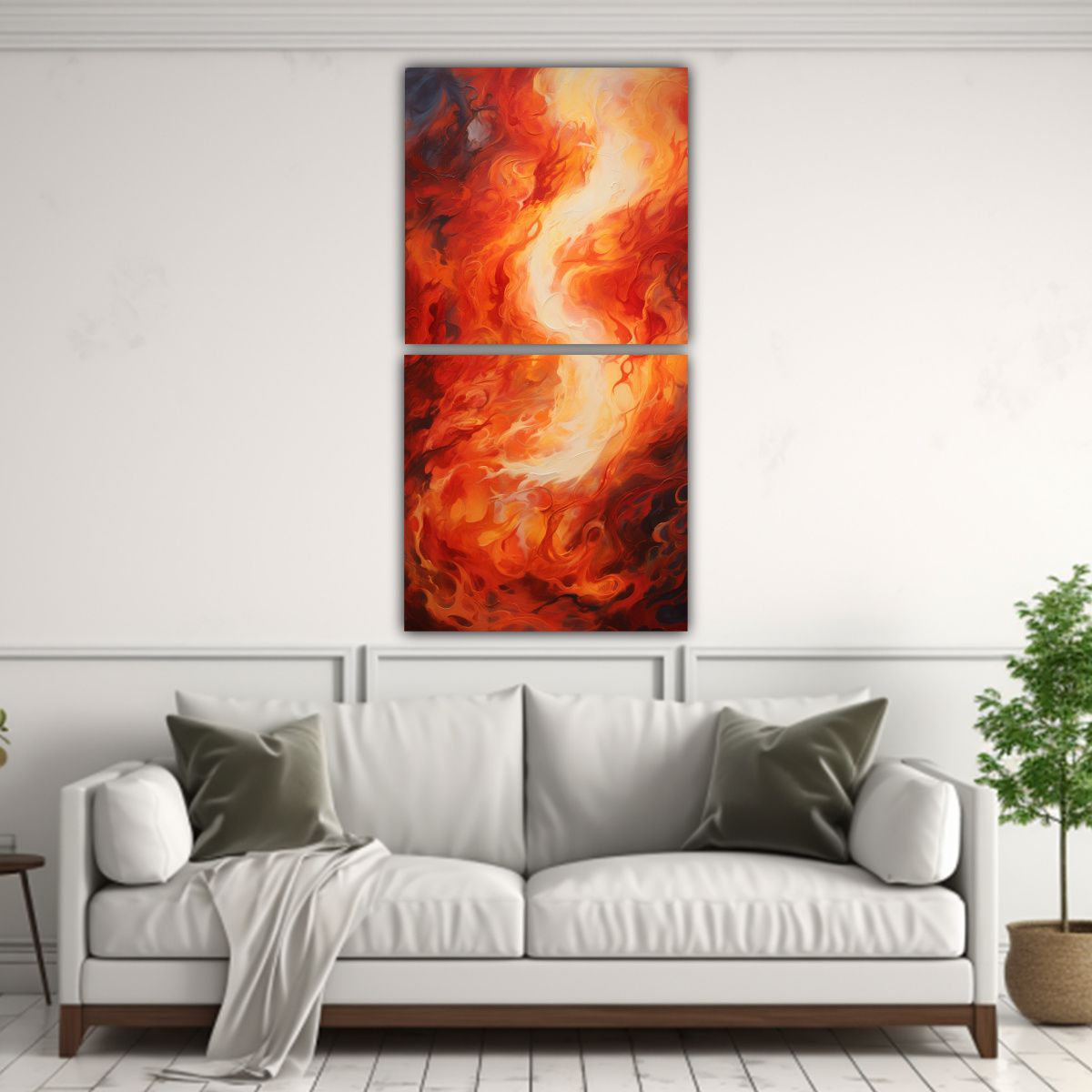 GENERICO - Pinturas Abstractas Dinámicas De Expresión 70x140 Cm