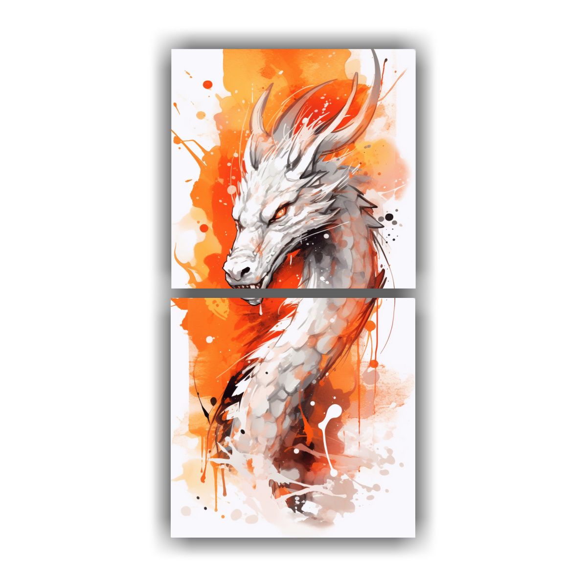 GENERICO - Pintura Decorativa De Arte Neo Pop De Un Dragón 70x140 Cm