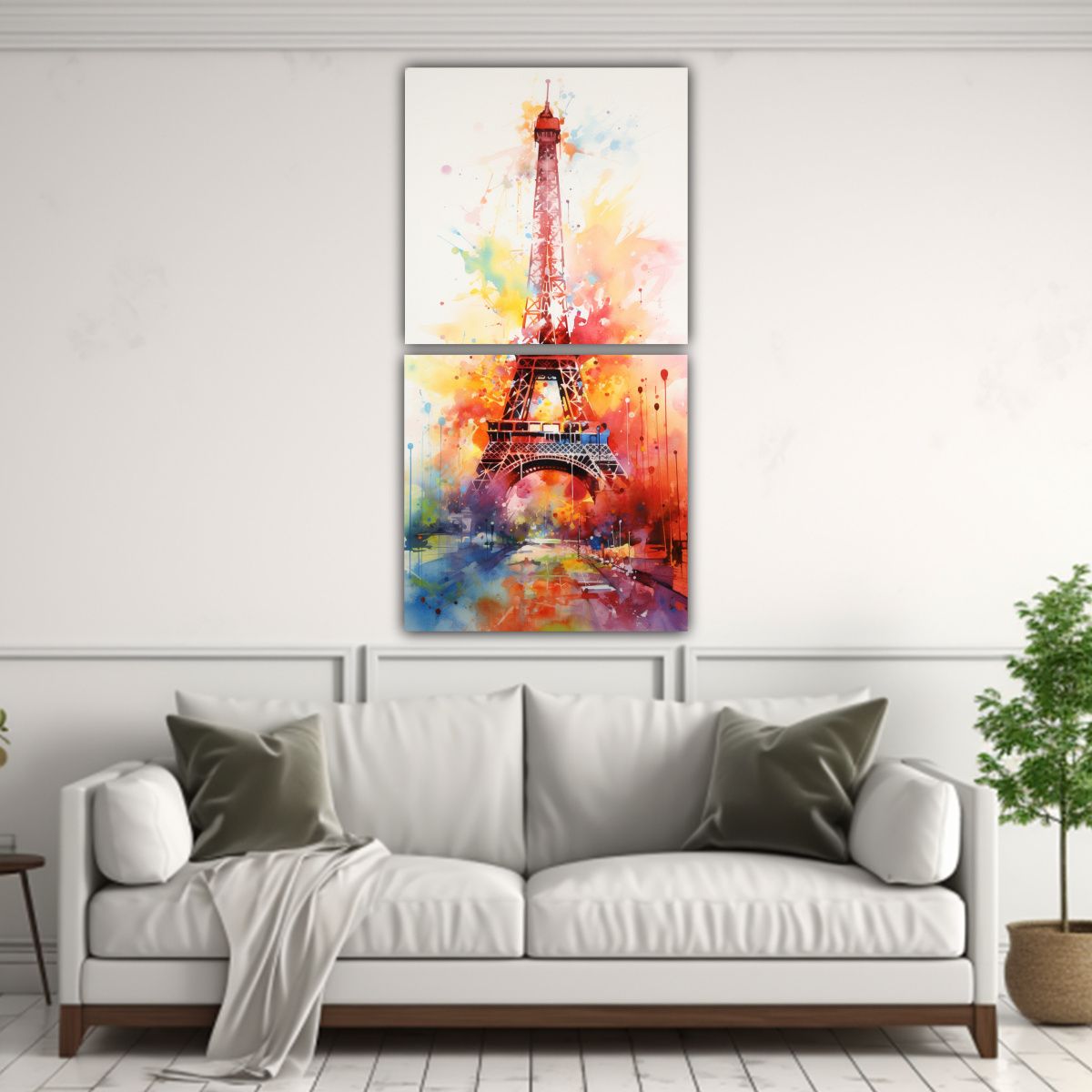 GENERICO - Pinturas Decorativas De Los Dos Cuadros Con Tema 80x160 Cm