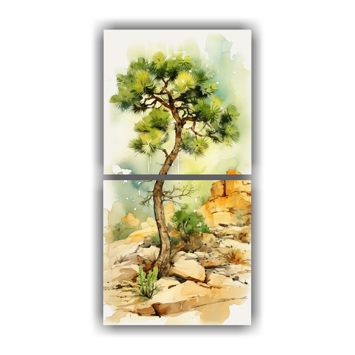 GENERICO - Cuadros Abstractos Belleza Natural En Joshua Tree 70x140 Cm
