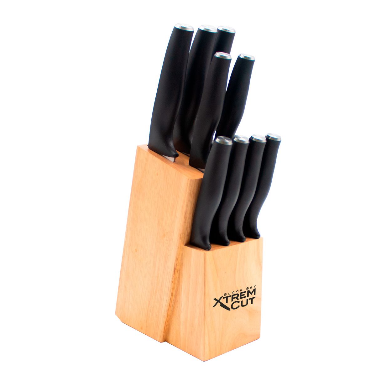 XTREM CUT BLOCK SET - Set de Cuchillos de Cocina Profesionales Xtrem Cut Block Incluye Afilador 10 Piezas