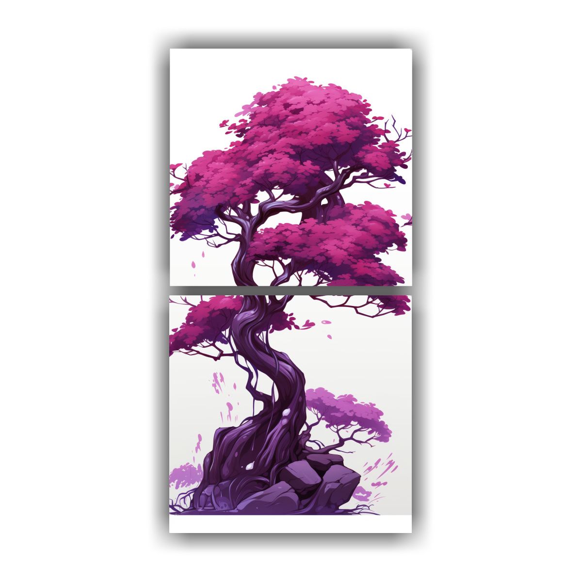 GENERICO - Pintura Decorativa De 2 Artes Abstractas únicas 70x140 Cm