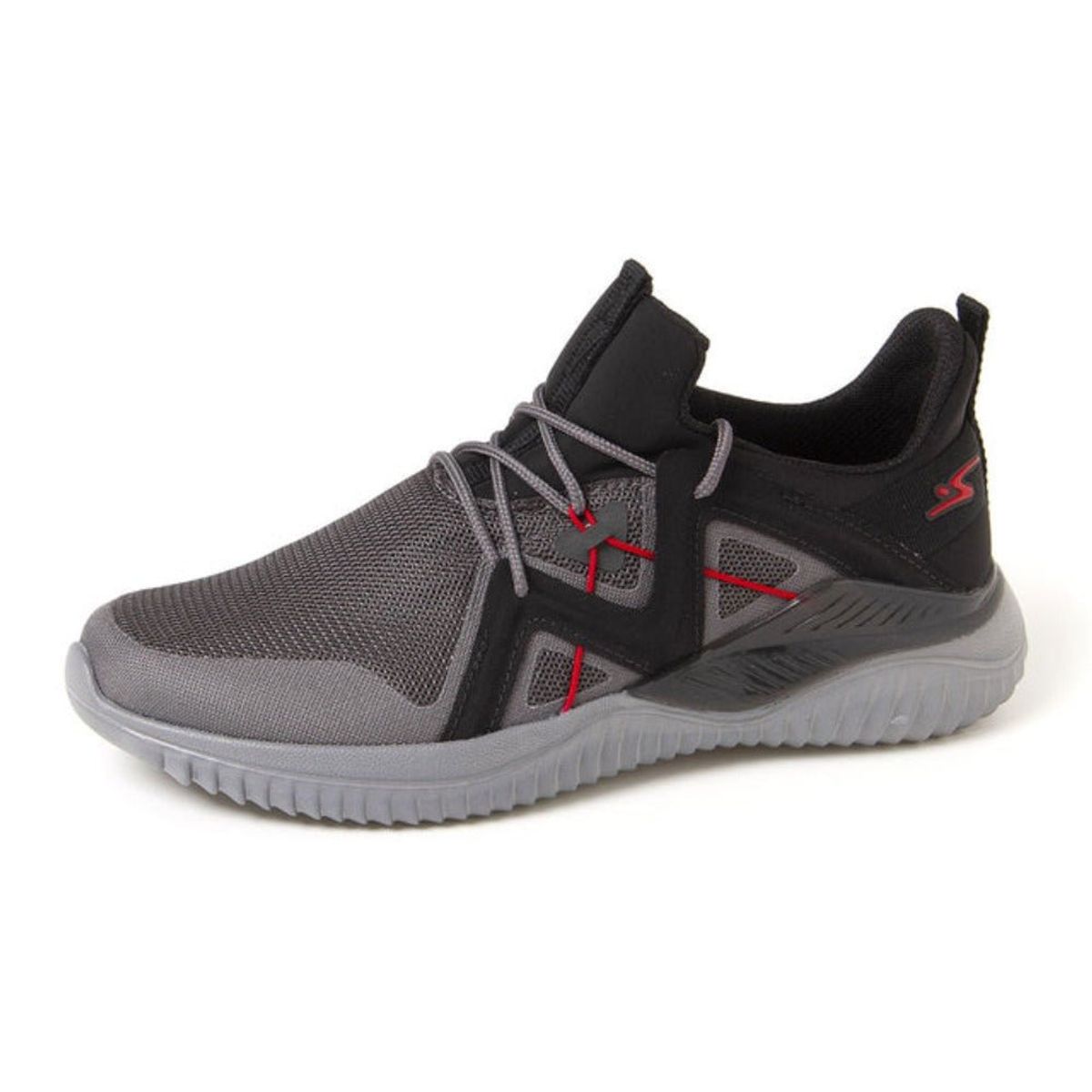 POZATINI - ZAPATILLA DEPORTIVA HOMBRE GRIS NEGRO ROJO 9404