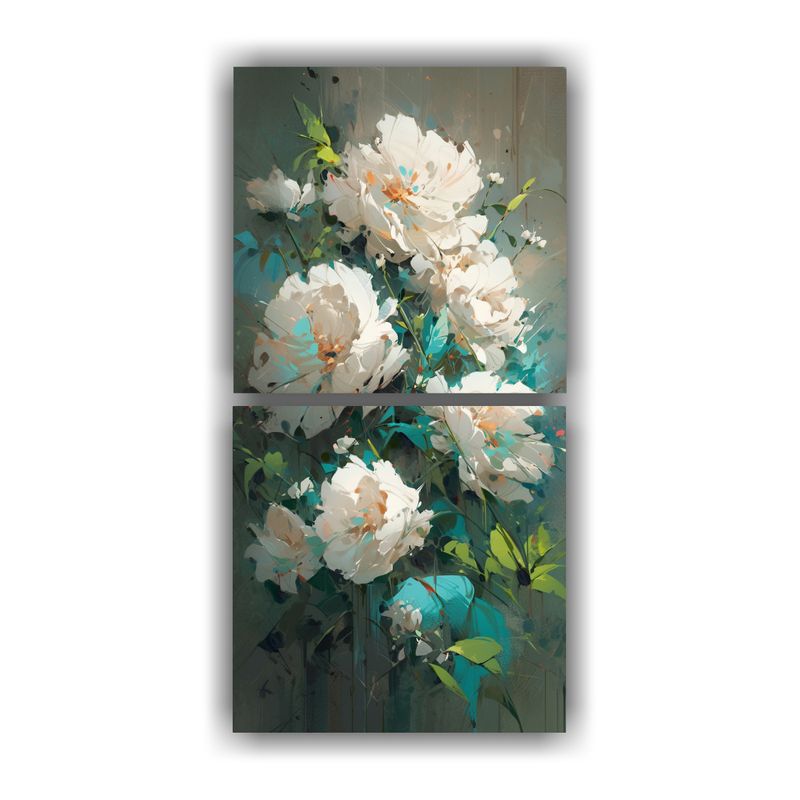 GENERICO - Pintura En Lienzo De Flores Inspiradora En 70x140 Cm