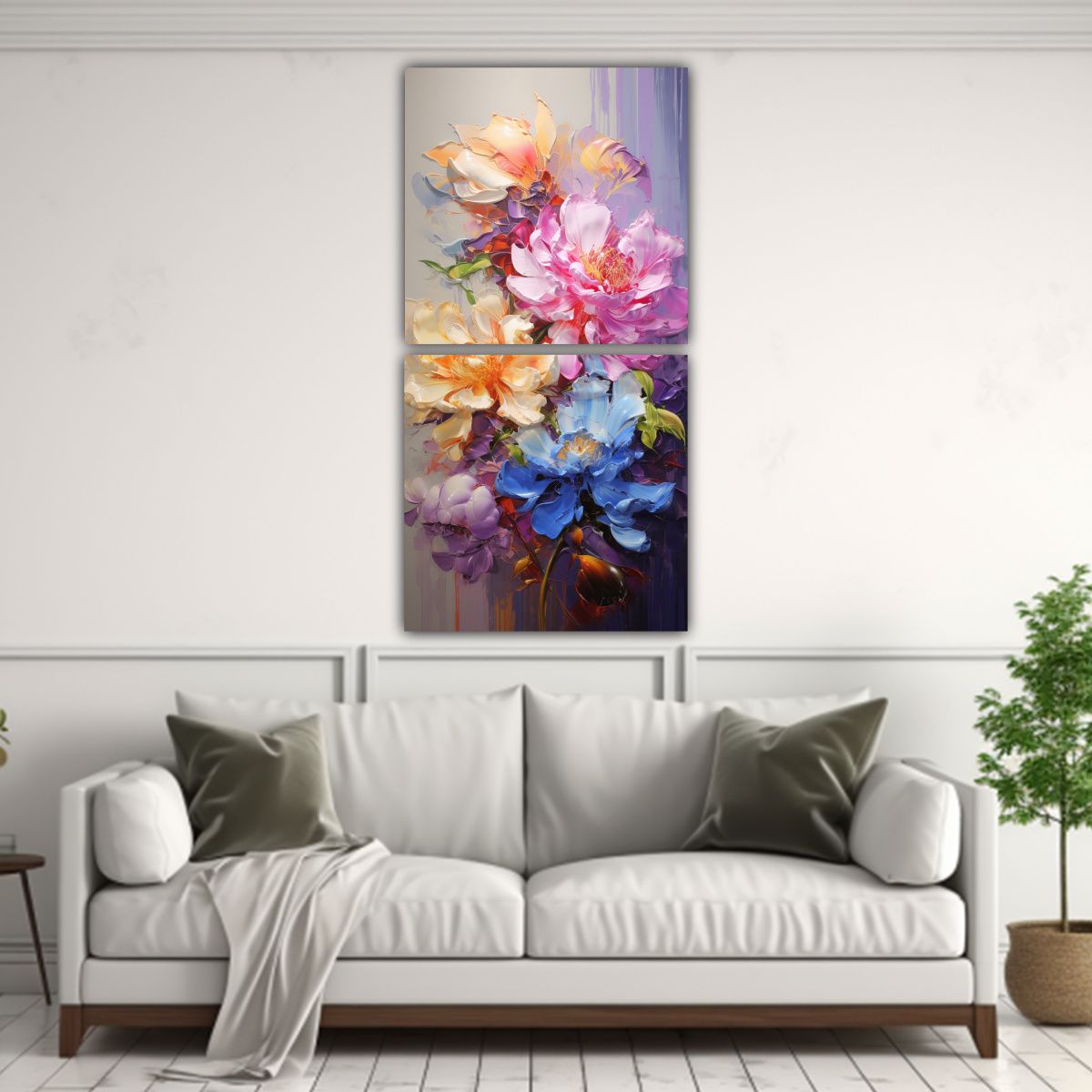 GENERICO - Cuadro Tema Visual En Colores Arcoíris De 80x160 Cm