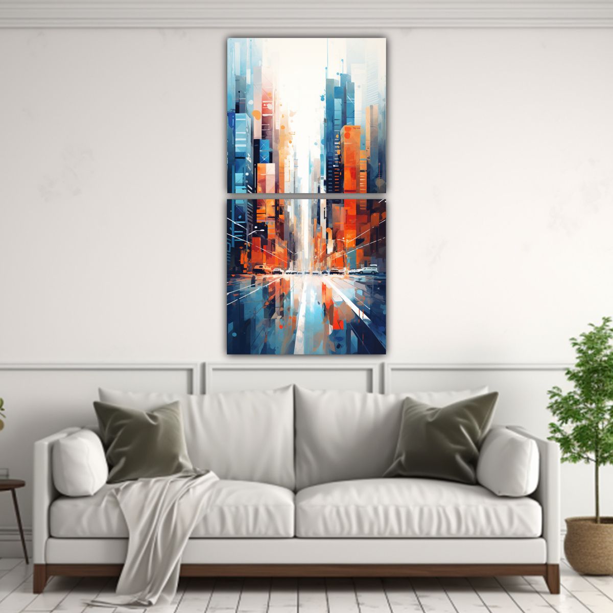 GENERICO - Pinturas Decorativas De Abstracción Urbana En 70x140 Cm