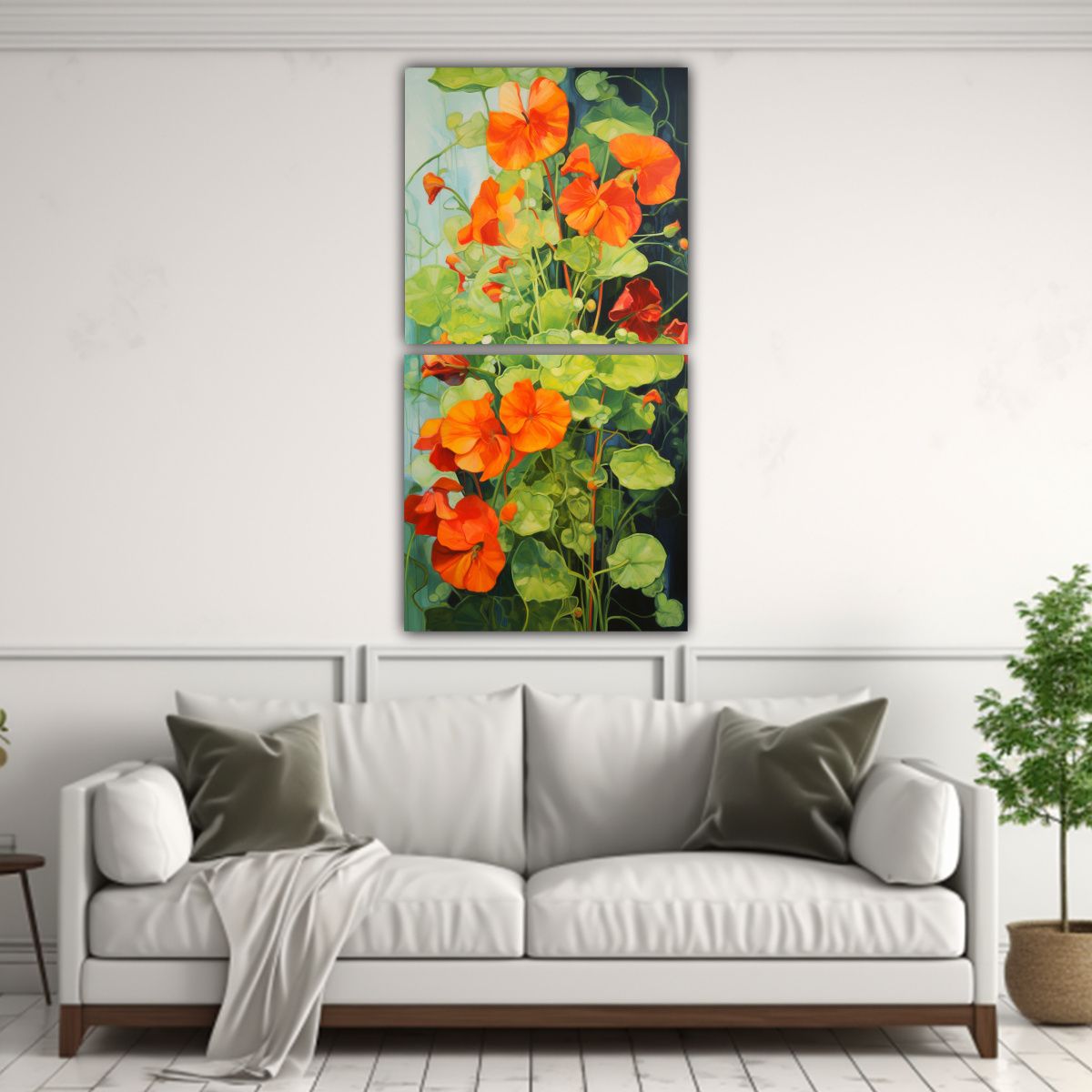 GENERICO - Cuadros Galería Vida A Nasturtium Hierbas 80x160 Cm