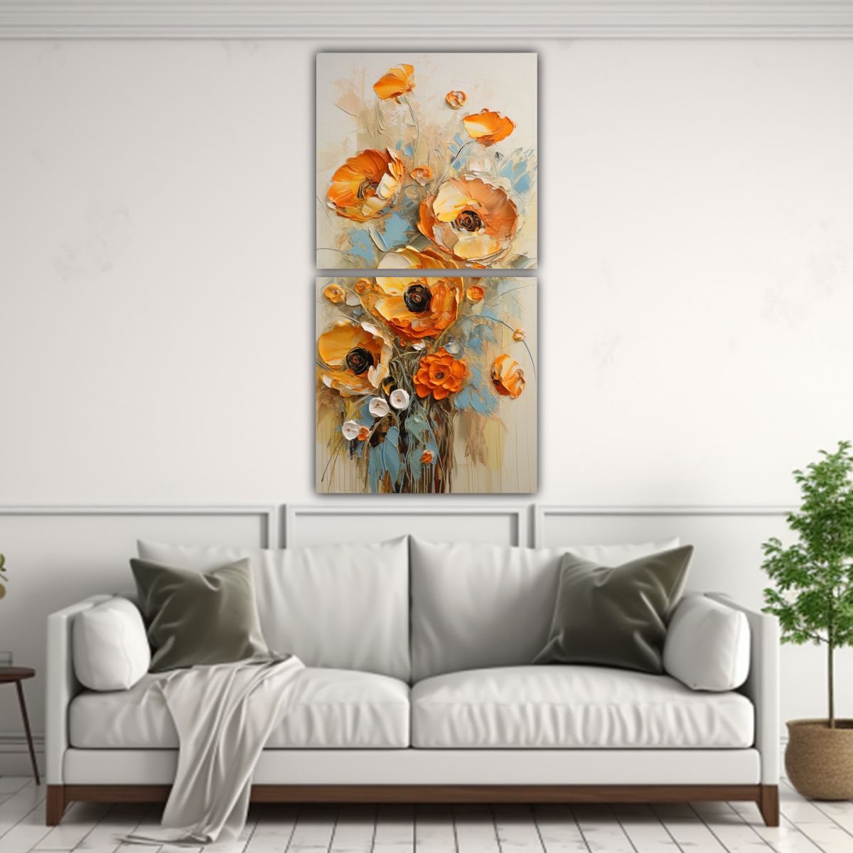 GENERICO - Pintura Creativa De Adorno Con Flores En Colores 70x140 Cm