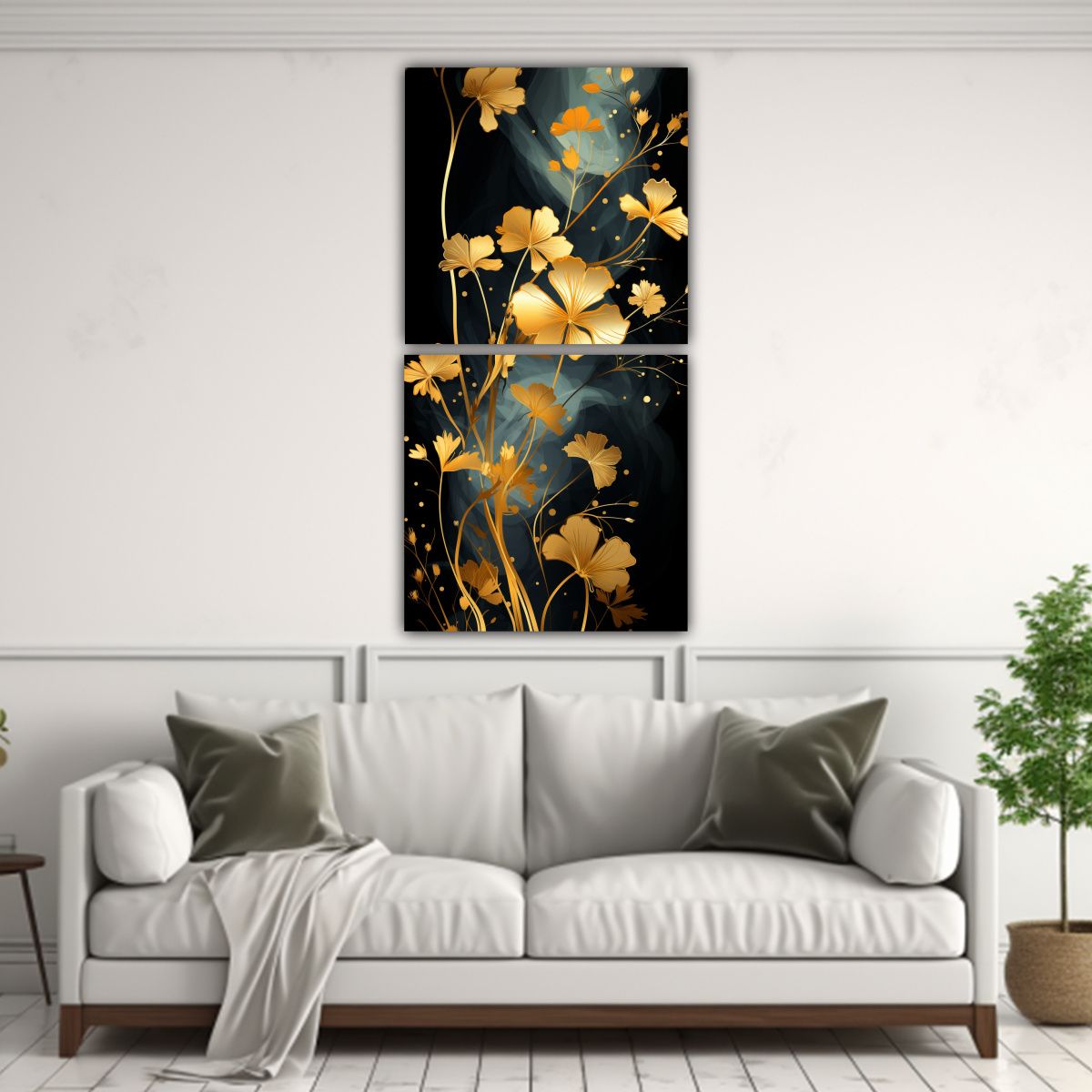 GENERICO - Conjunto De Lienzos Cuadro Alegre De Hierbas De 80x160 Cm
