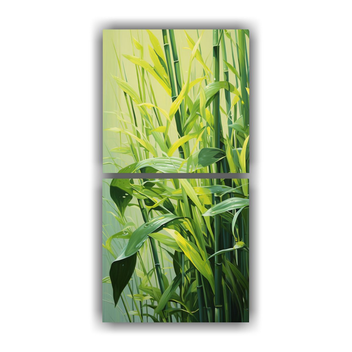 GENERICO - Cuadro Abstracto Detallado De Aceite De Hierbas 80x160 Cm